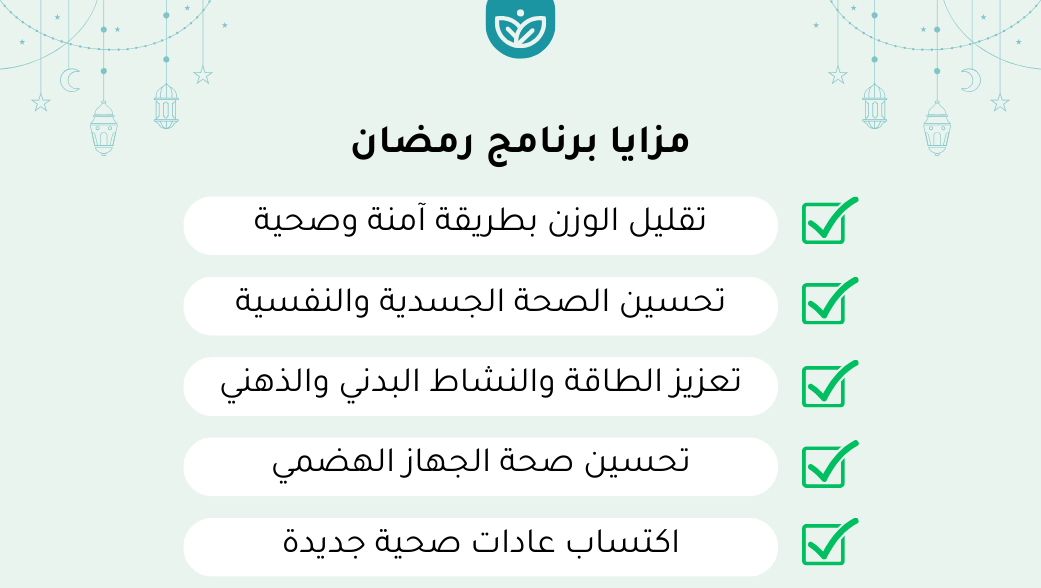 🌙 برنامج خطوات الصحة لشهر رمضان