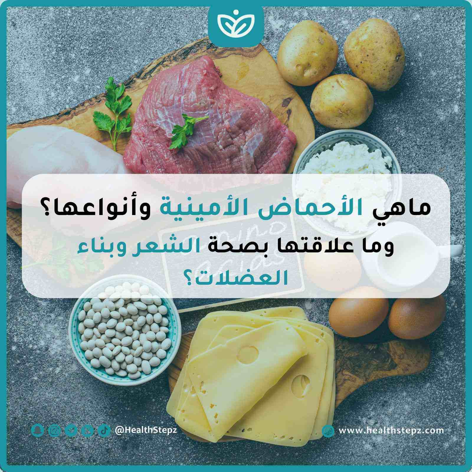 💪🏻ماهي الأحماض الأمينية وأنواعها؟ وما علاقتها بصحة الشعر وبناء العضلات؟
